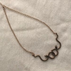 Twin Snakes Statement Necklace